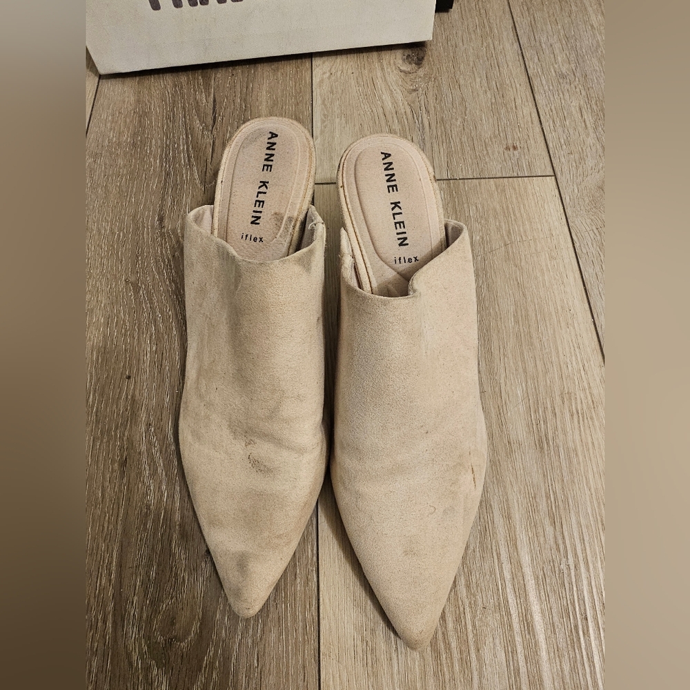 Anne Klein Tan Mules